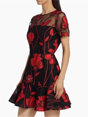 Milly Rosie Grand Fleur Embroidered Dress size 4